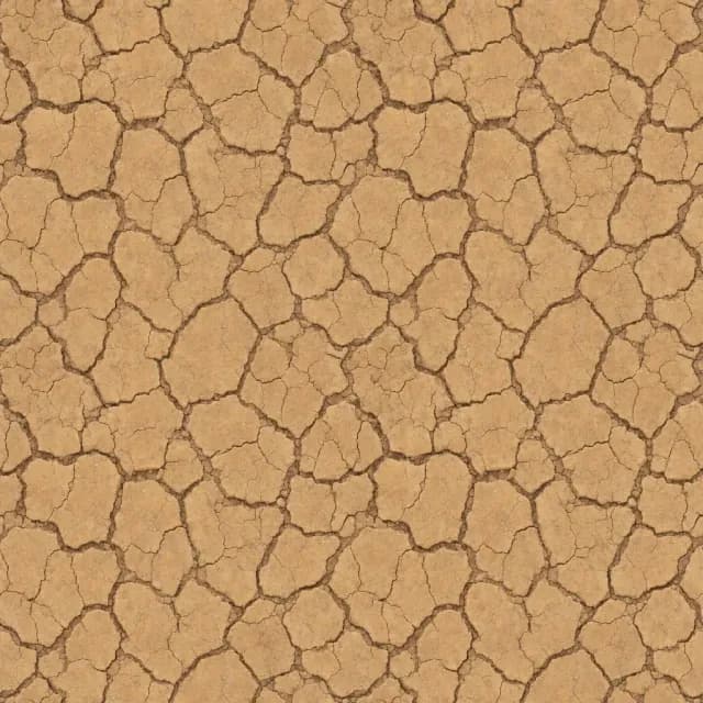 Seamless texture generated in Mixos from the prompt “cracked desert clay with dried mud plates”