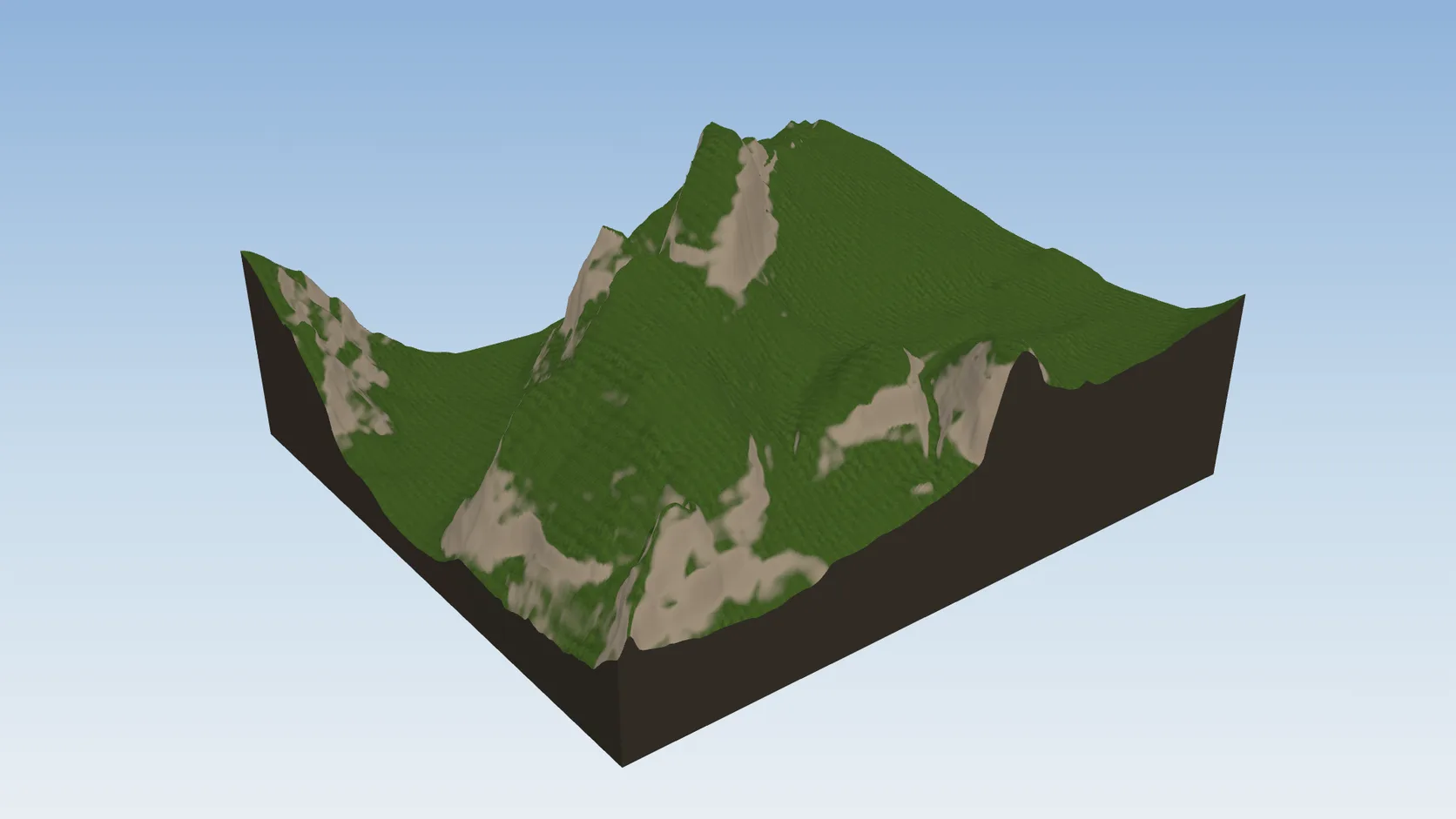 The same terrain with library-material ground instead of imagery