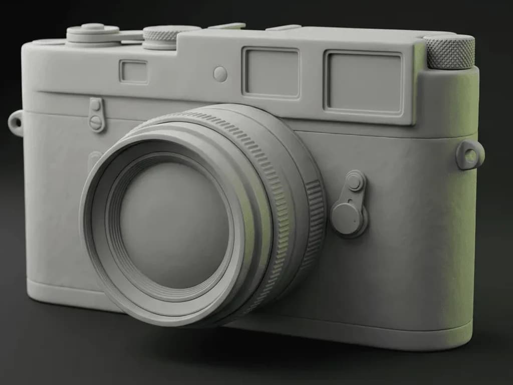 An untextured grey clay 3D model, before AI auto-texturing